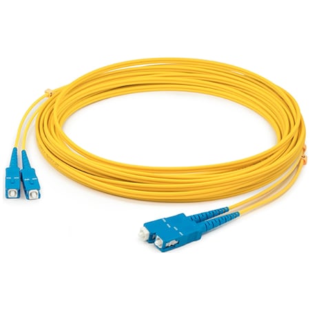 This Is A 4M Sc (Male) To Sc (Male) Yellow Duplex Riser-Rated Fiber